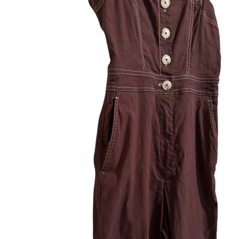 NWOT Maeve by Anthropologie 'The Colette' Linen Blend Jumpsuit in Mauve - Size 4 - Picture 9 of 16